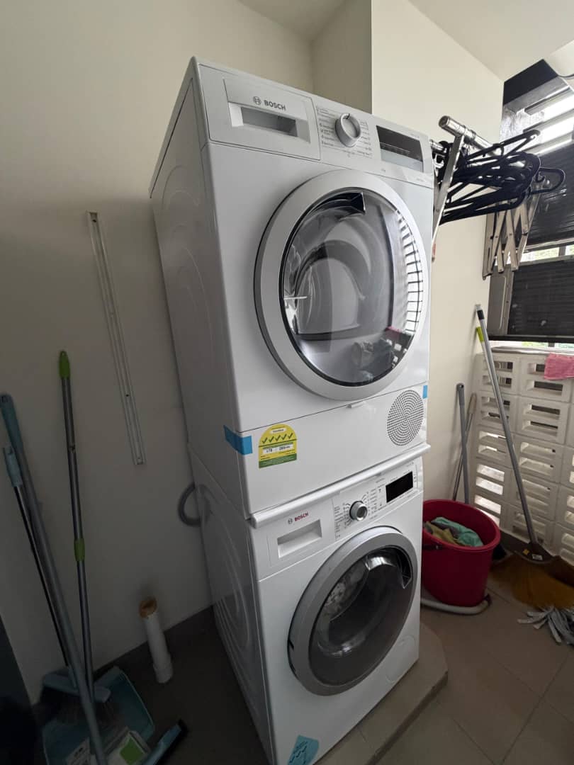 Stacked Bosch Laundry